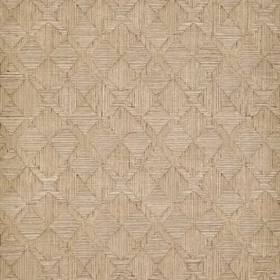 Hoffmann Faux Sisal Textured Peel and Stick Wallpaper by Jeremiah Brent — Light Brown