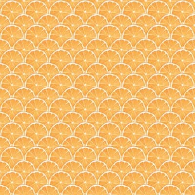 Just Kitchens Fruit Scallop Design 33' L x 21" W Wallpaper Roll — Orange,White