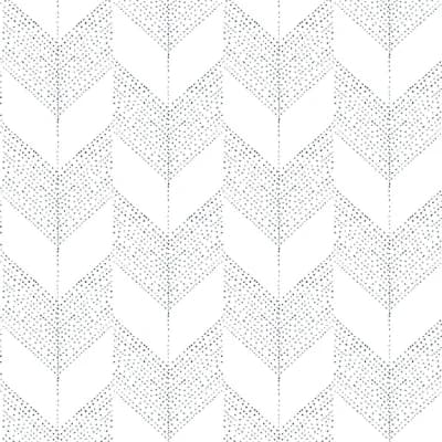 Organic Chevron 10' L x 24" W Wallpaper Roll — White