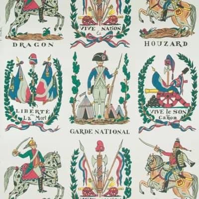 Battle of Valmy 1792 30' L x 28" W Textured Wallpaper Roll — Green,White