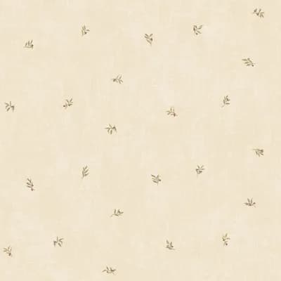 Kitchen Recipes Leaf Motif 32.8' L x 21" W Smooth Wallpaper Roll — Beige,Purple