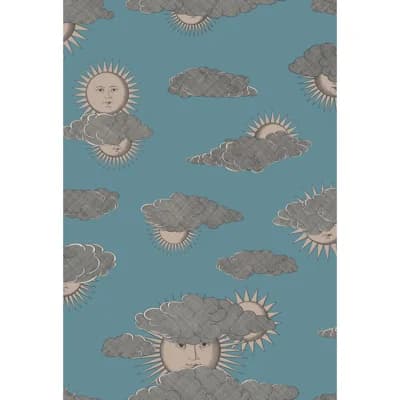 Soli e Nuvole Wallpaper Roll — Teal