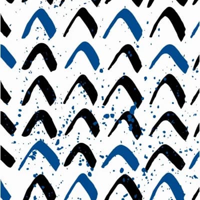 Roof Tops Chevron Vinyl Non-Pasted Matte Wallpaper Roll by Jamie Graney — Blue