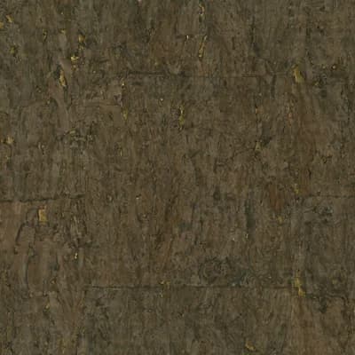 12' L x 36" W Wallpaper Roll — Gold,Chocolate