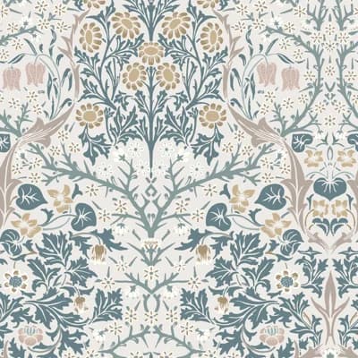 William Morris Blackthorn Daydream Wallpaper — Blue
