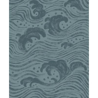 Swell Ocean Wave Wallpaper — Teal