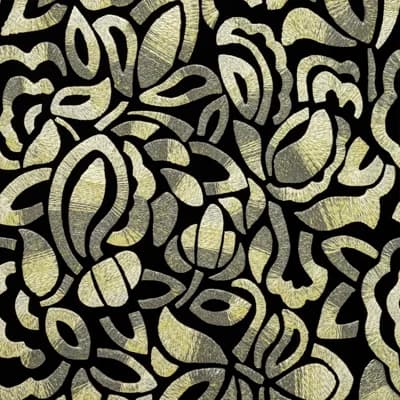 Pepper Embossed Fabric Brussels Lace Lana Wallpaper Roll — Yellow,Black
