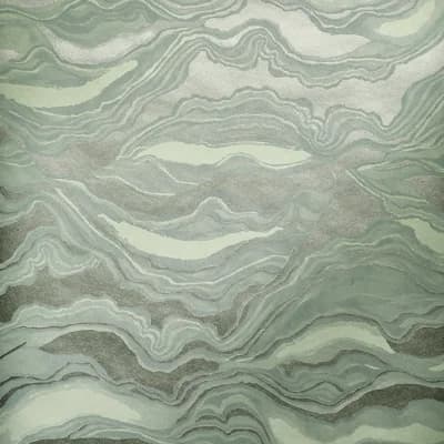 Slow Living Metallic Texture Abstract Wave Wallpaper Roll — Wasabi Green