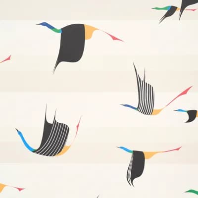 Schumacher x Peg Norriss Flying West Wallpaper — Neutral