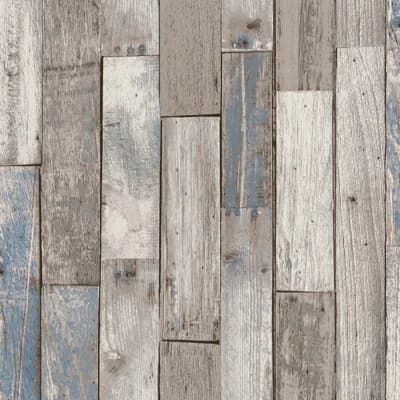 Non-Pasted Matte Wallpaper Double Roll — Neutral Blue