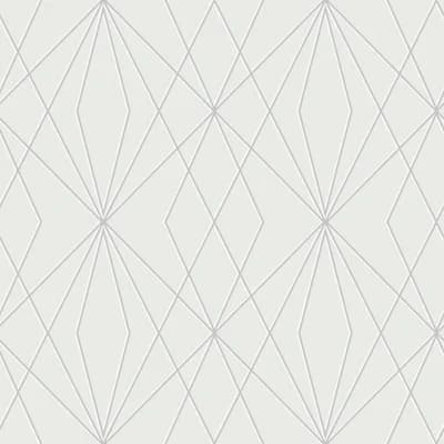 Transform Geometric Vinyl Peel & Stick Matte Wallpaper Double Roll — White