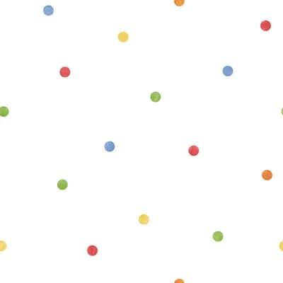 Tiny Tots 2 Polka Dots Design 33' L x 21" W Wallpaper Roll — Red,Green,White