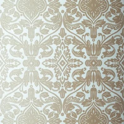 Varenna Damask Wallpaper — Robin's Egg
