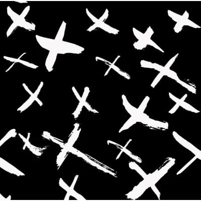 X Marks the Spot Vinyl Non-Pasted Matte Wallpaper Roll by Jamie Graney — White,Black