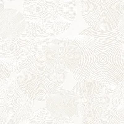 Fornasetti Circles 33' L x 20.5" W  Wallpaper Roll — Cream,White