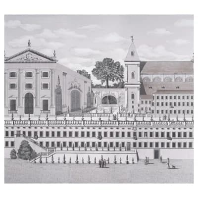 Schumacher x Johnson Hartig Piazza Firenze Panel Set — Grisaille