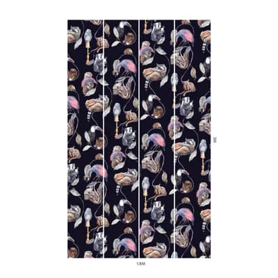 HACKNEY EMPIRE Wallpaper - Midnight 9'10" - full height wallpaper — Midnight