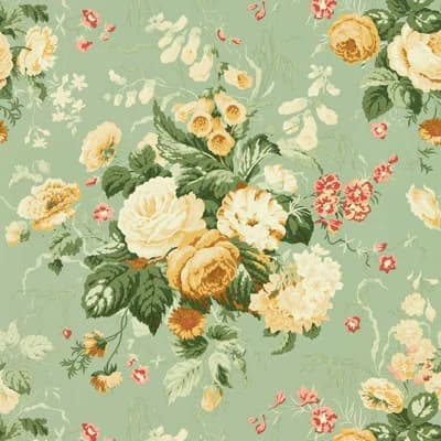 Stapleton Park Wallpaper — Sage,Honey