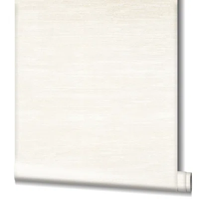 Earth Collection Textured Grasscloth Effect Wallpaper Roll — Cream