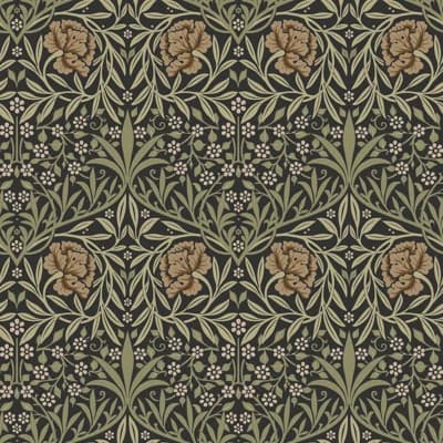 Oxford Union Pink Floral Vines Wallpaper — Yellow