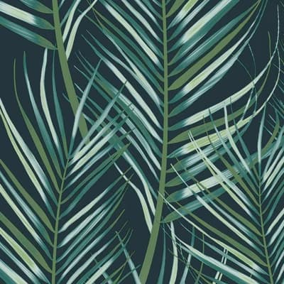 Guillermo Floral Vinyl Peel & Stick Matte Wallpaper Roll — Green,Black