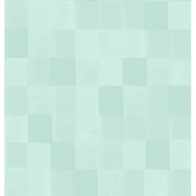 Yuki Osada Checkered Non-Pasted Satin Wallpaper Double Roll — Turquoise
