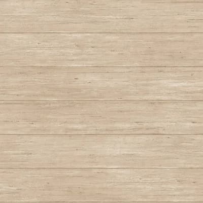 Kitchen Recipes Wooden Shiplap Design 32.8' L x 21" W Wallpaper Roll — Beige
