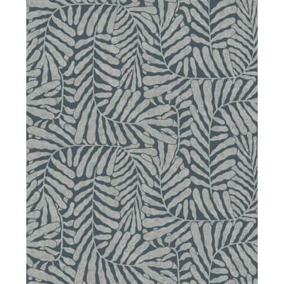 Gabriel Espresso Fern Wallpaper — Teal