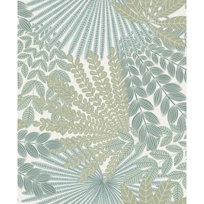 Boråstapeter Velvet Leaves Wallpaper — Ivory,Sage