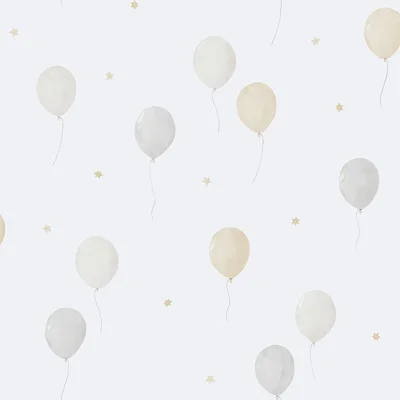 Bambino Collection Floating Balloons Wallpaper Roll — Beige