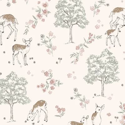 Boråstapeter Deer Love Wallpaper — Blush