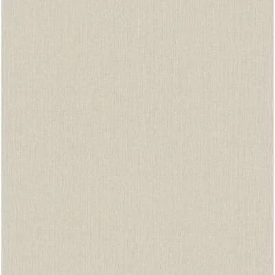 Ornamenta 2 Structured Plain 33' L x 21" W Textured Wallpaper Roll — Greige