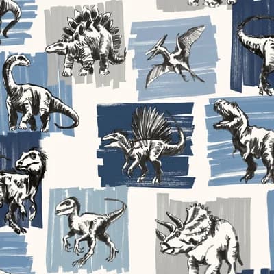 Kids and Teens Collection Dinosaurs Wallpaper Roll — Blue