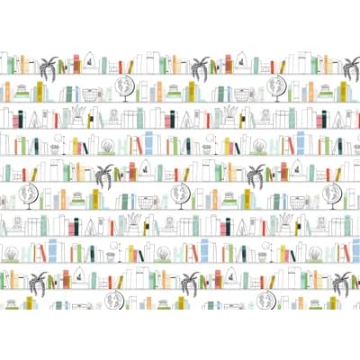 Matte Wall Mural — White;Yellow;Blue