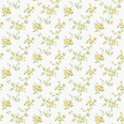 Miniatures 3 Collection Multi Floral Trail Wallpaper Roll — Yellow