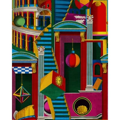 LA DOLCE VITA Matte Wallpaper Roll — BLUE,RED,GREEN,ORANGE