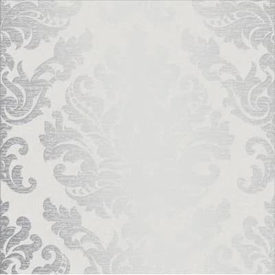Damask Non-Pasted Metallic Wallpaper Roll — Gris