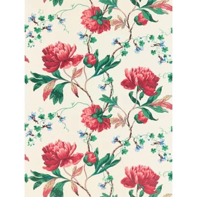 The MET x The House of Scalamandre Isadora Wallcovering — Red