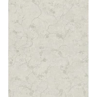 Abstract Non-Pasted Metallic Wallpaper Roll — Silver