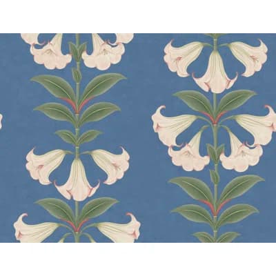 Seville Floral Non-Pasted Matte Wallpaper Roll — Blue,Green