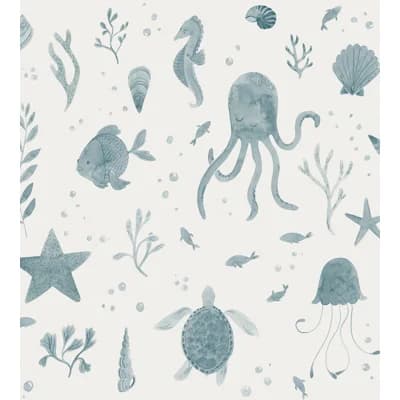 Della Matte Wallpaper Roll by Sandberg — Ocean Blue