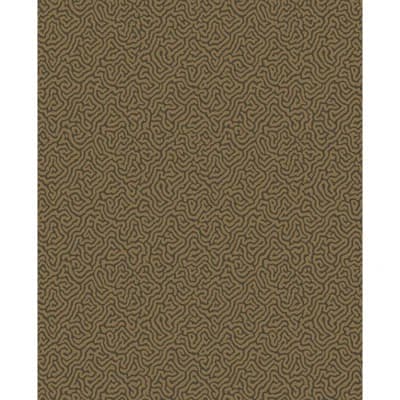 Vermicelli Abstract Non-Pasted Wallpaper Roll — Black,Bronze