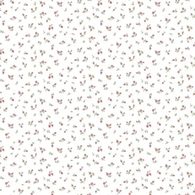 Blooming Garden Collection Tiny Rose Wallpaper Roll — Pink