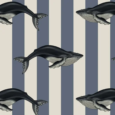 Baleana 9.84' L x 69" W Wallpaper Roll — Denim