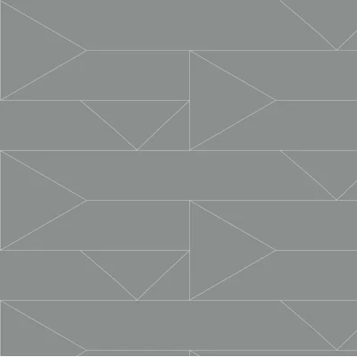 Flagged Geometric Non-Pasted Matte Wallpaper Roll by Jamie Graney — Gray,White