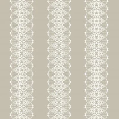Elizabeth | Ornate Stripe Wallpaper Double Roll — White,Beige