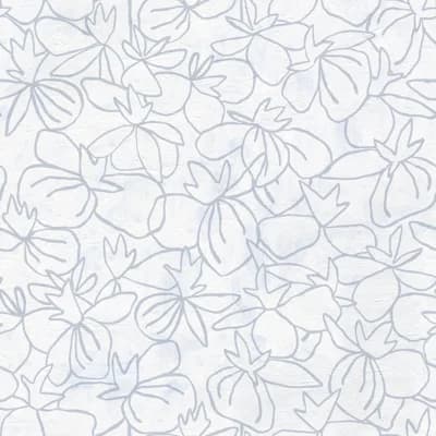 Susan Hable Floral Non-Pasted Wallpaper Roll by Susan Hable — Gray,White