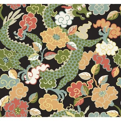Keiundra Floral Wallpaper Roll — Black