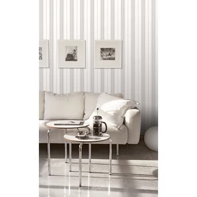 Smart Stripes 2 32.8' L x 21" W Wallpaper Roll — Gray