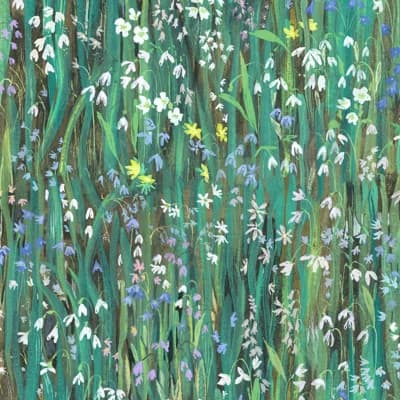 Galanthi 9.84' L x 70.87" W Paintable Wallpaper Roll — Viridis